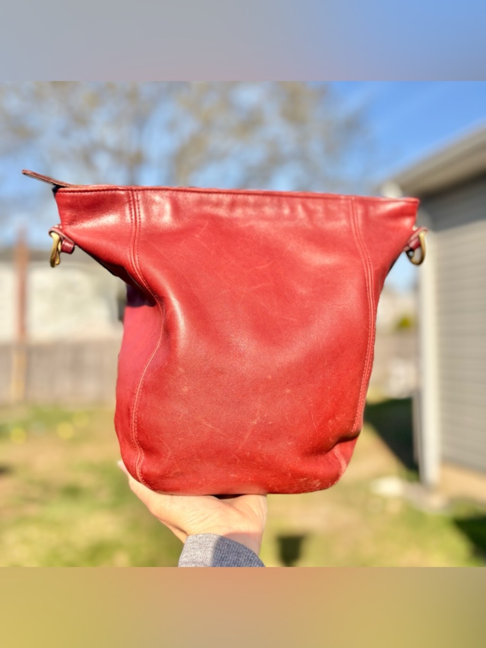 Vintage Coach Red Monterey Bag